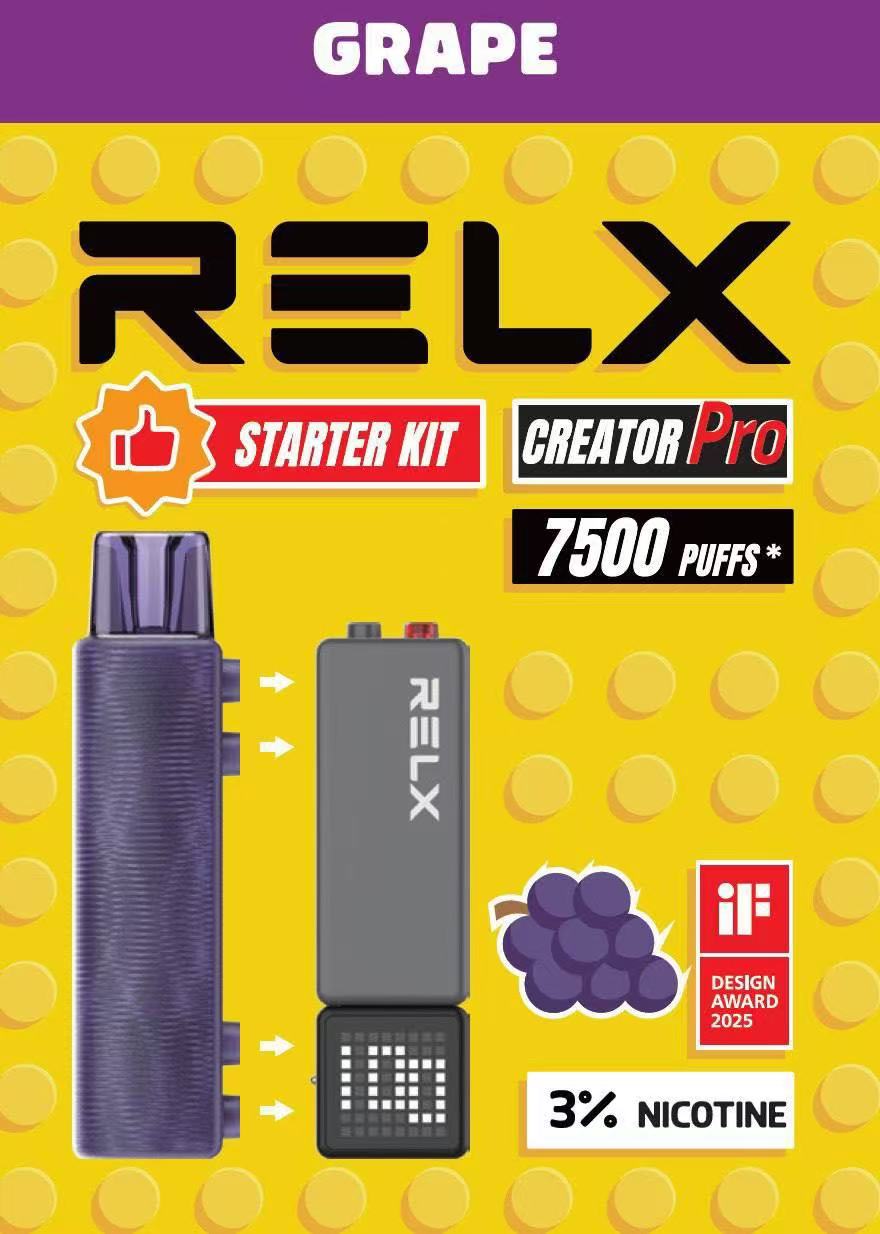 RELX悅刻7000口一體式套裝|主機+煙彈即開即用|長效續航・細膩口感・便攜電子煙